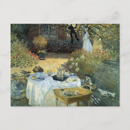 Luncheon by Claude Monet Vintage Impressionism Postcard