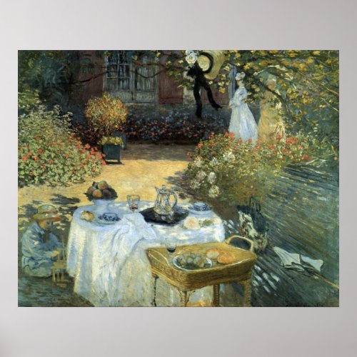 Luncheon by Claude Monet Vintage Impressionism Poster