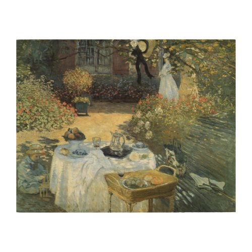 Luncheon by Claude Monet Vintage Impressionism Wood Wall Decor