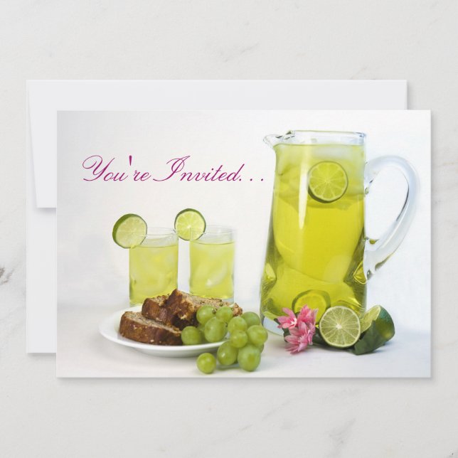 Luncheon Invitation - Beverages (Front)