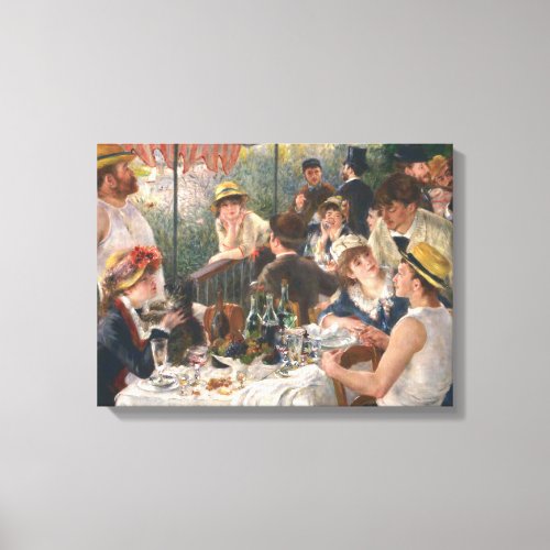Luncheon Of Boating Party Pierre Auguste Renoir Canvas Print