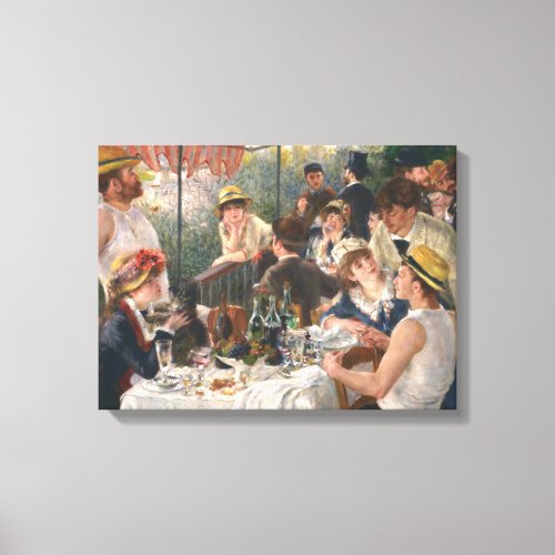 Luncheon Of Boating Party Pierre Auguste Renoir Canvas Print