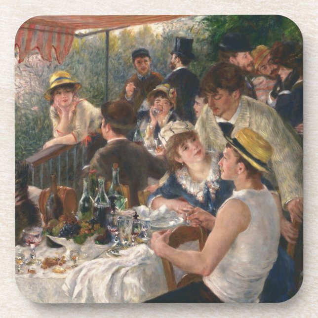 Luncheon of the Boating Party - Auguste Renoir Beverage Coaster (Front)