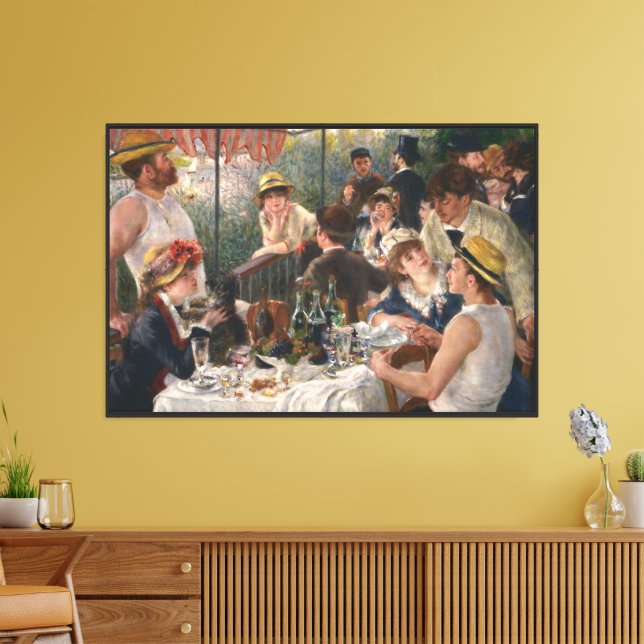 Luncheon of the Boating Party - Auguste Renoir Canvas Print (Insitu(LivingRoom))