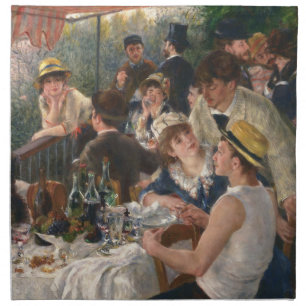 Luncheon of the Boating Party - Auguste Renoir Cloth Napkin