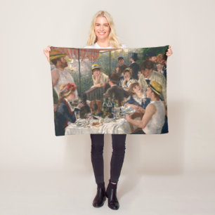 Luncheon of the Boating Party - Auguste Renoir Fleece Blanket