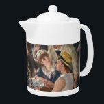 Luncheon of the Boating Party - Auguste Renoir Teapot<br><div class="desc">Pierre-Auguste Renoir, 1880-1881 oil on canvas impressionist painting depicting a lunch party on the balcony at the Maison Fournaise restaurant, on the Seine River Chatou, France subjects depicted in the painting: Aline Charigot, holding an affenpinscher dog, Charles Ephrussi, Ellen Andrée, Louise-Alphonsine Fournaise, Alphonse Fournaise, Jr., Eugène Pierre Lestringez, Paul Lhote,...</div>