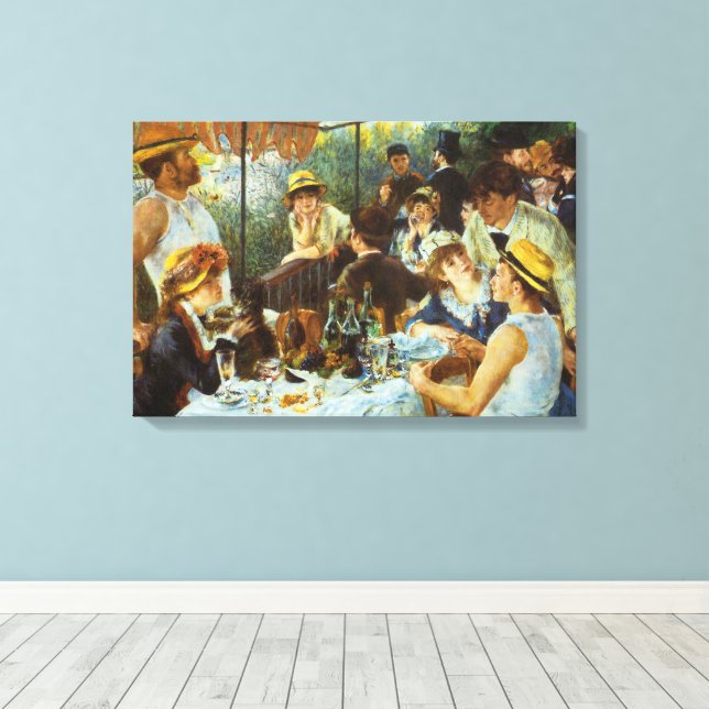 Luncheon of the Boating Party by Pierre Renoir Canvas Print (Insitu(Wood Floor))