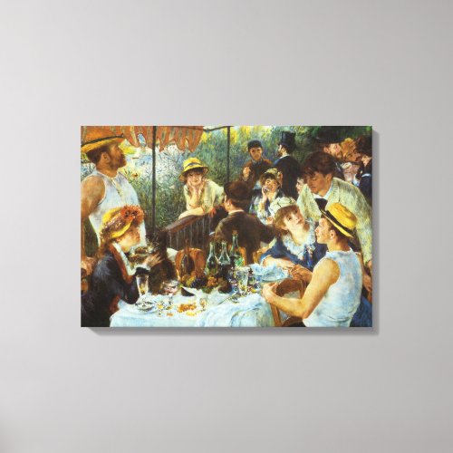 Luncheon of the Boating Party by Pierre Renoir Canvas Print