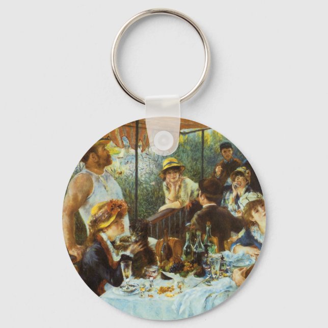 Luncheon of the Boating Party by Pierre Renoir Keychain (Front)