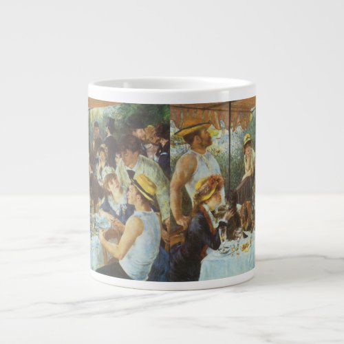 Luncheon of the Boating Party by Pierre Renoir Large Coffee Mug