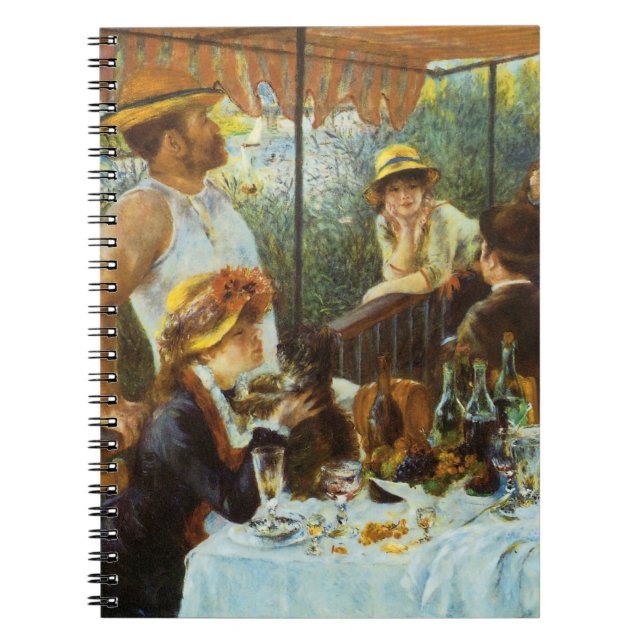 Luncheon of the Boating Party by Pierre Renoir Notebook (Front)