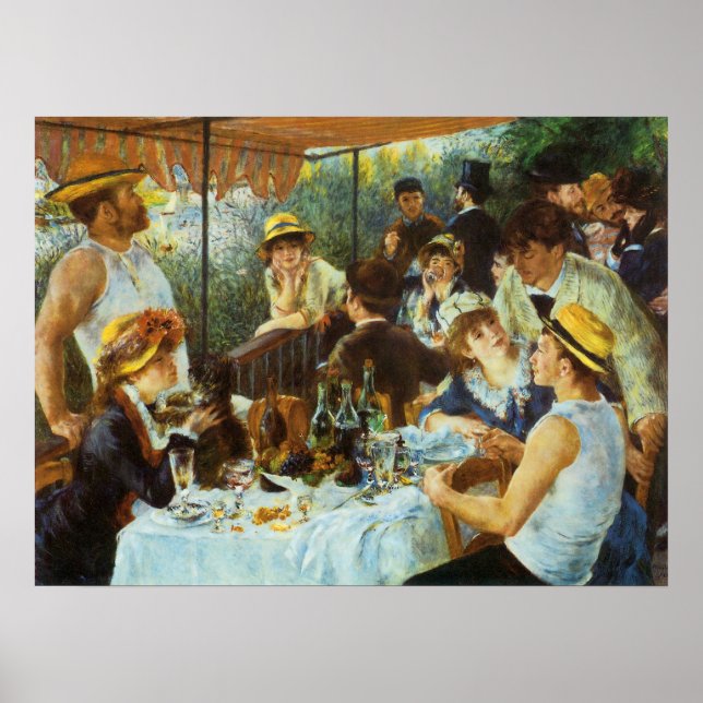Luncheon of the Boating Party by Pierre Renoir Poster (Front)
