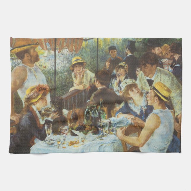 Luncheon of the Boating Party by Pierre Renoir Towel (Horizontal)