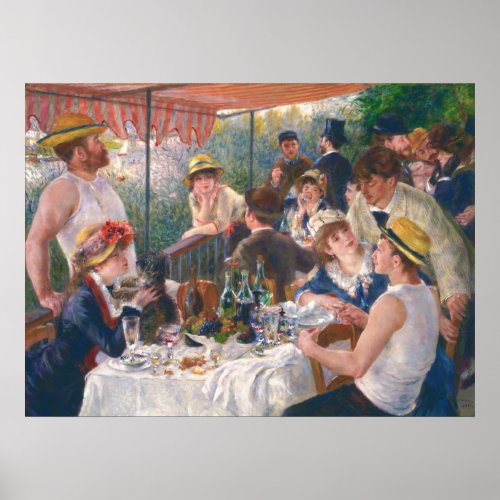 Luncheon of the Boating Party by Renoir _ Fine Art Poster