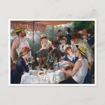 Luncheon Of The Boating Party By Renoir Postcard by lazyrivergreetings at Zazzle