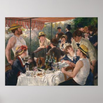 Luncheon Of The Boating Party Renoir Vintage Art Poster by iCoolCreate at Zazzle