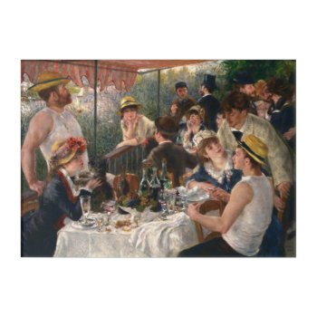 Luncheon Of The Boating Party Renoir Vintage Oil Acrylic Print by iCoolCreate at Zazzle