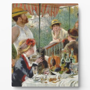 Luncheon Of The Boating Party Vintage Renoir Plaque by encore_arts at Zazzle