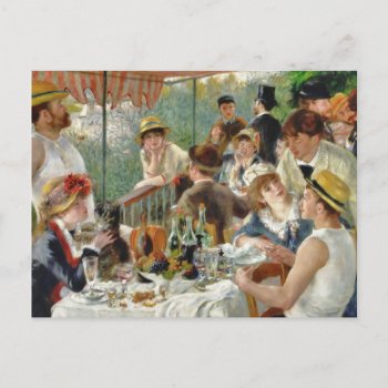 Luncheon Of The Boating Party Vintage Renoir Postcard by encore_arts at Zazzle
