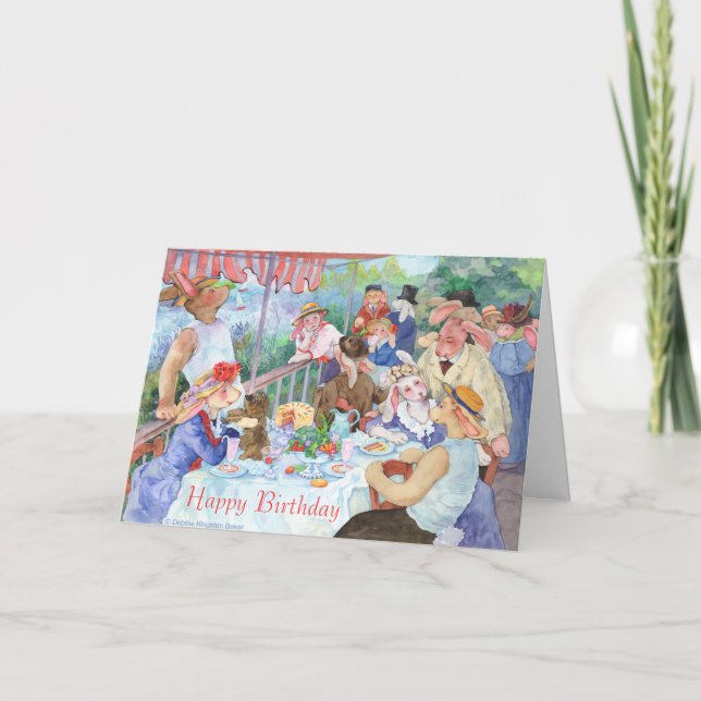 Luncheon of the Bunny Party Card (Front)