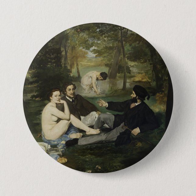 Luncheon on the Grass by Edouard Manet Pinback Button (Front)