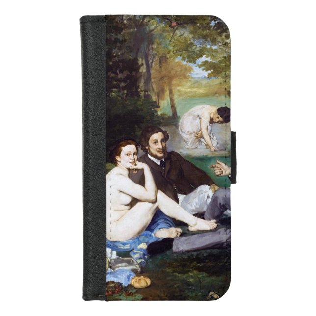 Luncheon on the Grass, Manet iPhone Wallet Case (Front)
