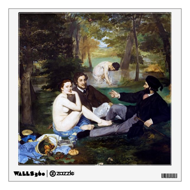 Luncheon on the Grass, Manet Wall Decal (Front)