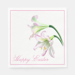 Luncheon Paper Napkins-Easter Lily Napkins