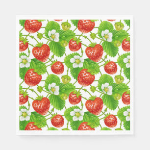 Luncheon Paper Napkins-Strawberries Napkins