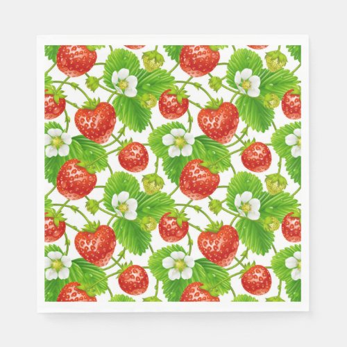 Luncheon Paper Napkins_Strawberries Napkins