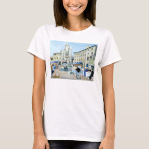 Lunchtime in a Market Square Tuscany T-Shirt