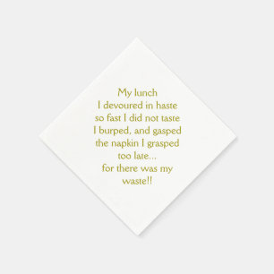Lunchtime Limerick Napkins