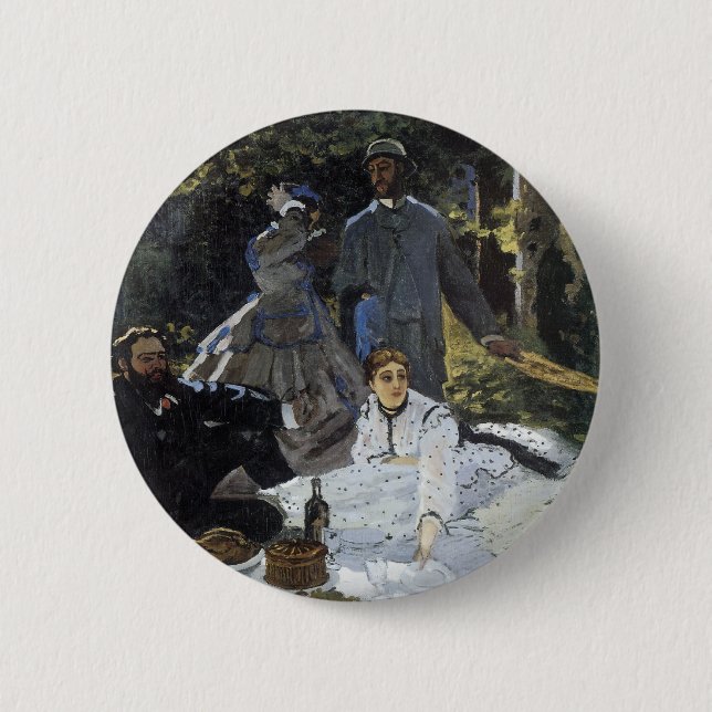 Lunchtime on the Grass Pinback Button (Front)