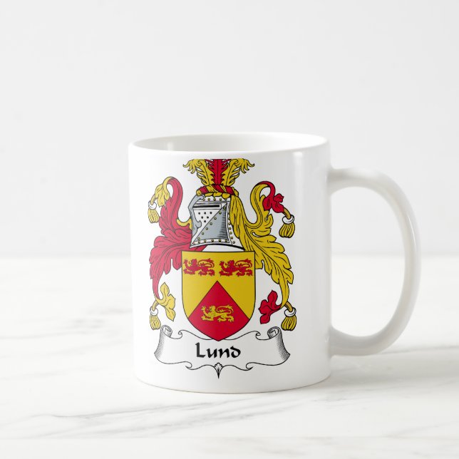 Lund Family Crest Coffee Mug (Right)