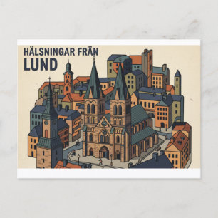 Lund Sweden postcard