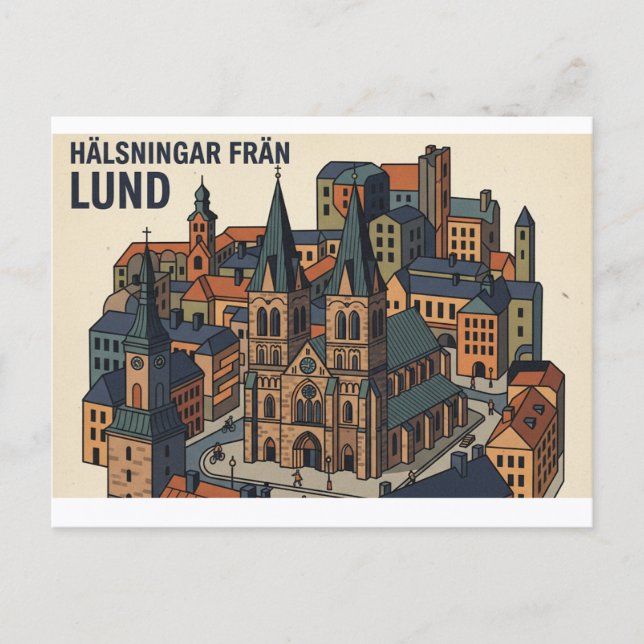Lund Sweden  postcard  (Front)