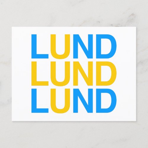 LUND Swedish Flag Postcard