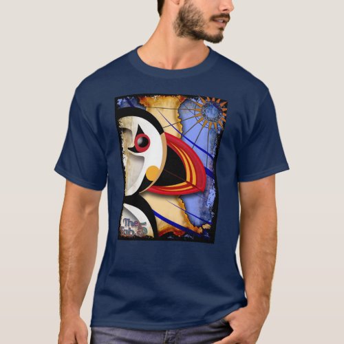 Lundy Puffin 3 Navy T_Shirt