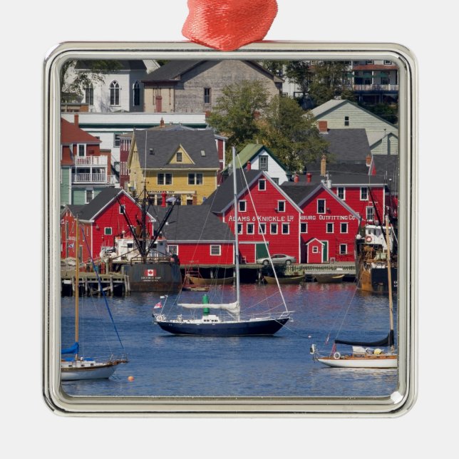 Lunenberg, Nova Scotia, Canada. 3 Metal Ornament (Front)