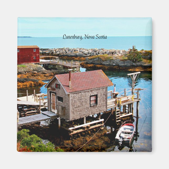 Lunenburg Norva Scotia scenic photograph Magnet (Front)