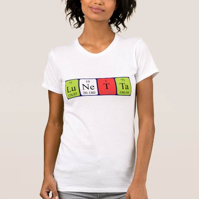 Lunetta periodic table name shirt (Front)