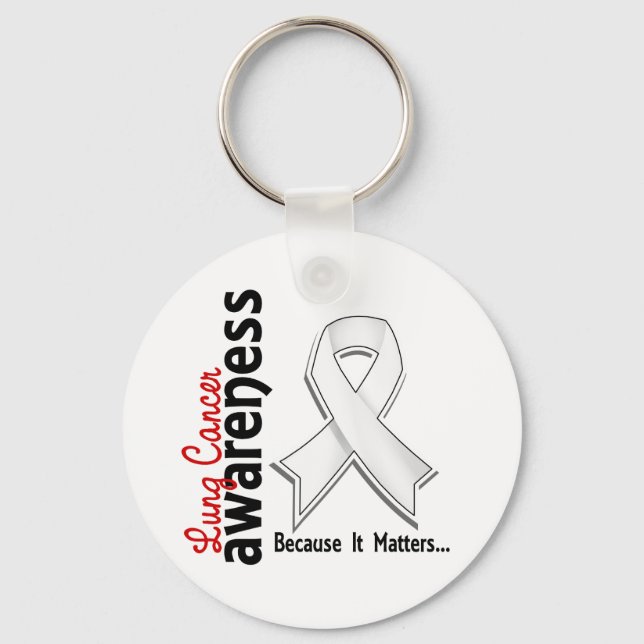Lung Cancer Awareness 5 Keychain (Front)