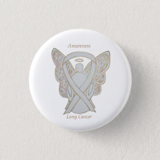 Lung Cancer Awareness Angel Ribbon Art Pin