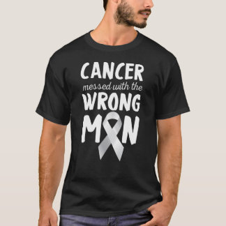 Lung Cancer Awareness Cancer Messed With The Wrong T-Shirt