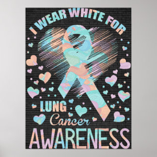 Lung Cancer Awareness Colorful Art Poster