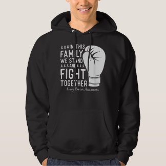 Lung Cancer Awareness Fight Family Support Boxing  Hoodie