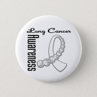 Lung  Cancer Awareness Gemstone Ribbon Button