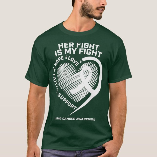 Lung Cancer Awareness Gifts Grandma Women Men T-Shirt (Front)