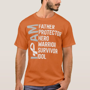 Lung Cancer Awareness I Am Father Hero Warrior Sur T-Shirt